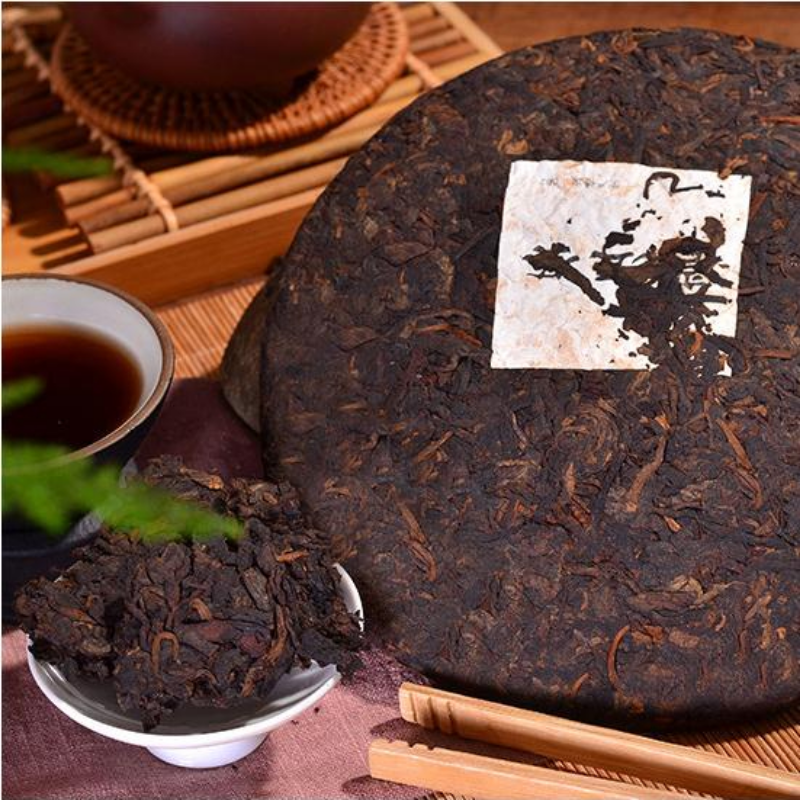 357g Yunnan Ripe Puerh Tea Cake Mantangxiang Pu-erh Cooked Tea Chinese Pu'er Tea