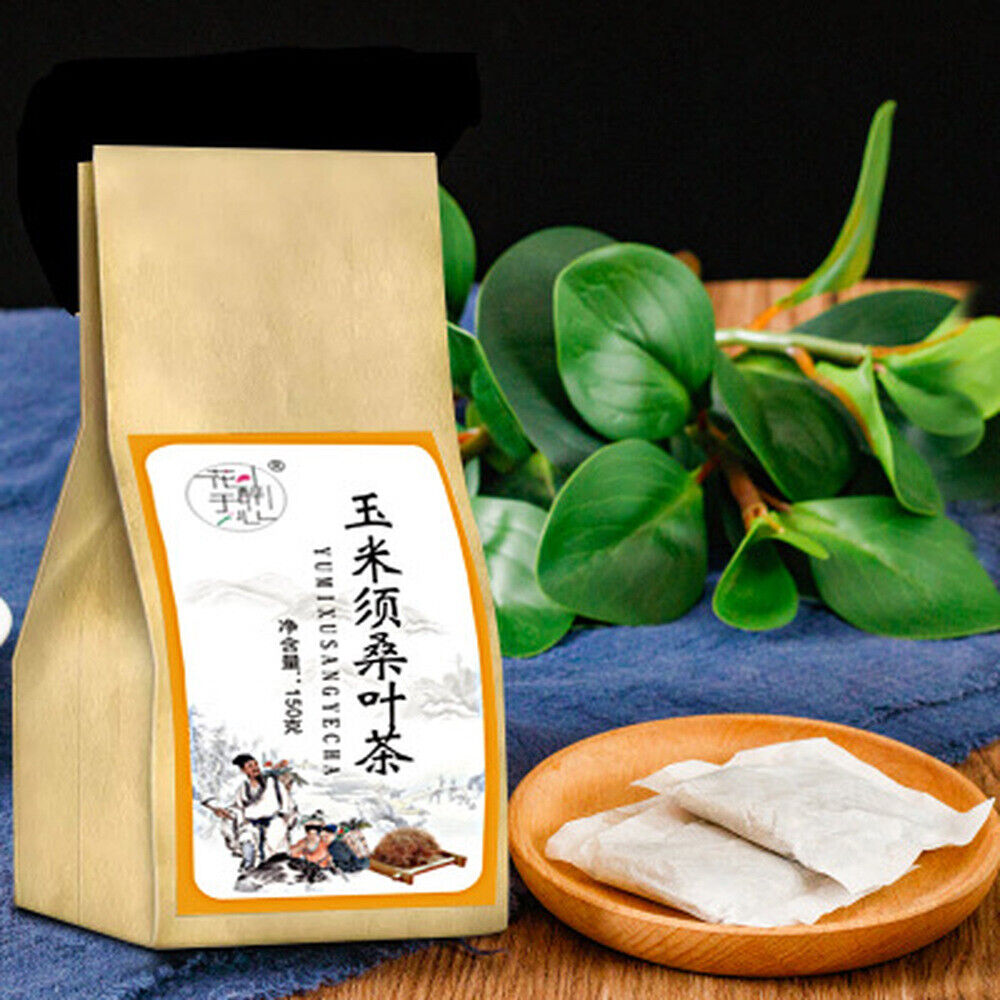 HelloYoung 100% Natural Mulberry Leaf Corn Stigma Tea 150g/30 Bags Chinese Herbal Tea