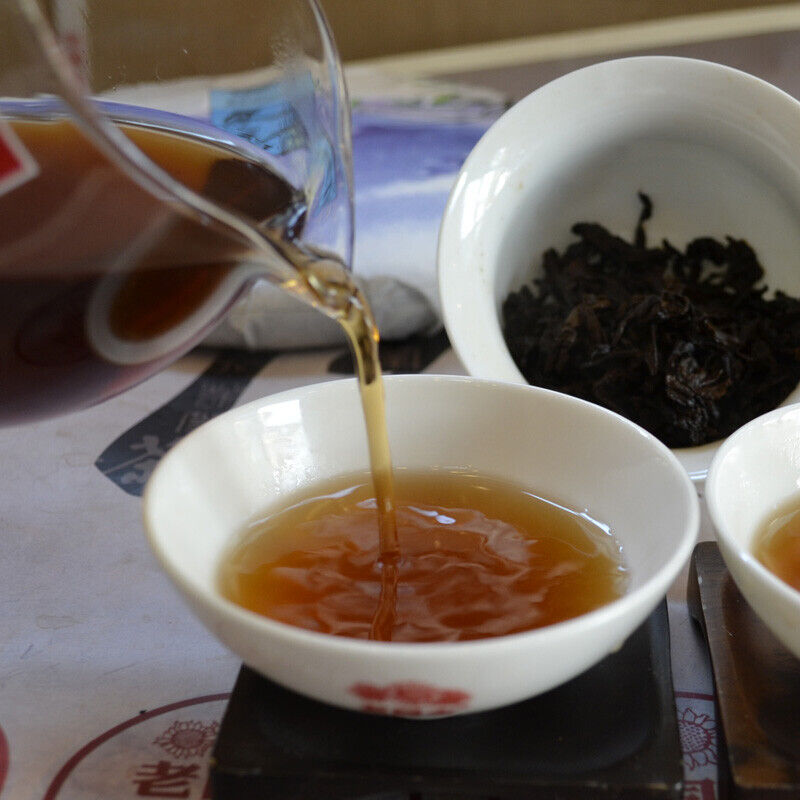 HelloYoung "Winter Snows" Haiwan Puer Cake Dong Xue Shu Pu Erh Tea Ripe Gelanghe 400g