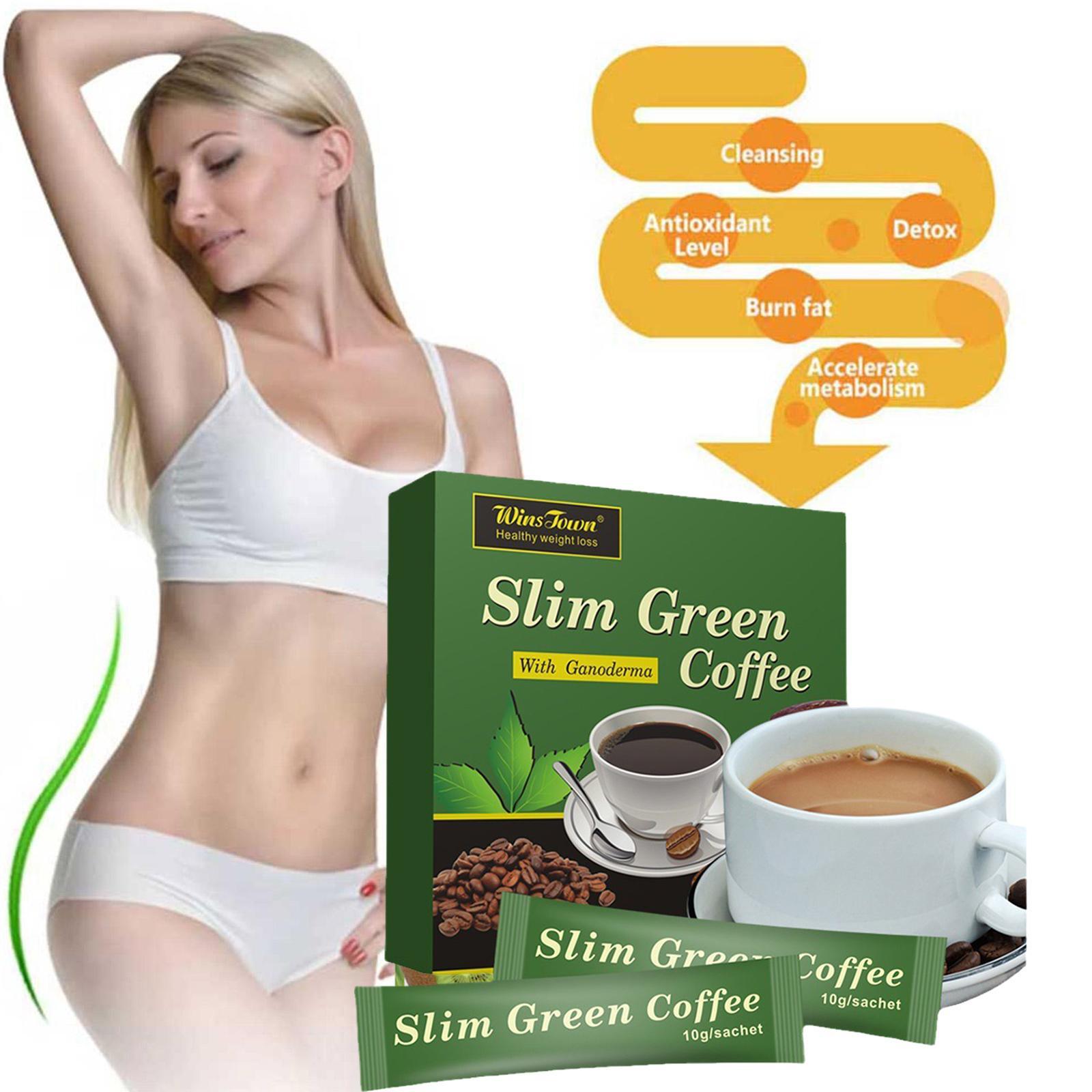 Slim Green Coffee with Ganoderma Control Weight Detox Tea Weight Loss 18pcs/box