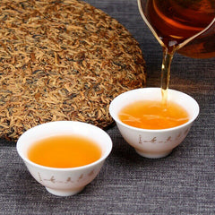 HelloYoung TeaFlavor Dian Hong Dianhong Cake Black Tea 357g Fengqing Golden Buds Honey