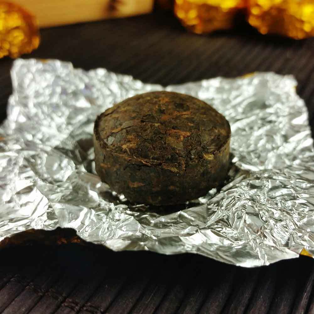 HelloYoung /Mini Puer Ripe Tuocha Gold Tin Foil Packing Shu Pu'er Tea Gift 75g