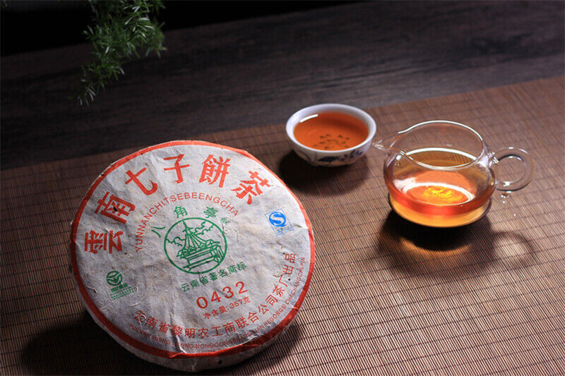 HelloYoung 0432 * Ba Jiao Ting Li Ming Puer Pu Er Tea Cake Sheng Raw Pu Erh Tea 357g