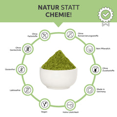 Organic Barley Grass Powder ground | German Barley Grass pure without additives