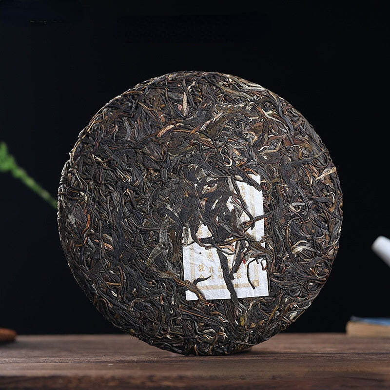 357g Menghai Pu'er Ripe Tea Hualiangzhuzi Puerh Cooked Tea Cake Old Pu-erh Tea