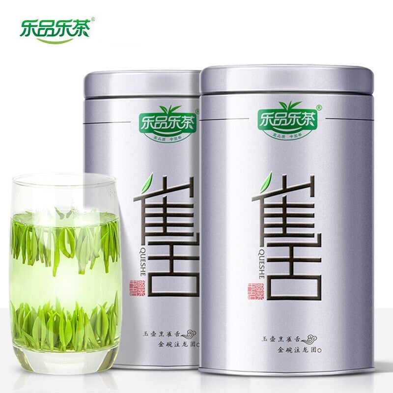 100g Chinese Green Tea Ming Qian Silver Jar Que She Queshe Sparrow's Tongue