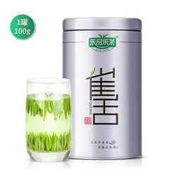 100g Chinese Green Tea Ming Qian Silver Jar Que She Queshe Sparrow's Tongue