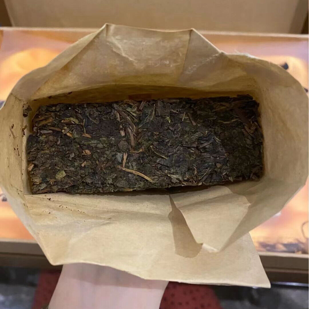 300g Baishaxi Dark Tea Brick Fucha Organic Black Tea Anhua Golden Leaf Dark Tea
