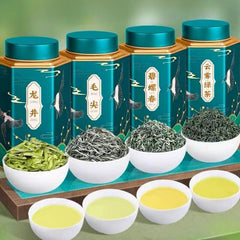 500g Green Tea Combination Longjing + Maojian + Biluochun + Yunwu Loose Leaf Tea