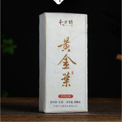 500g Premium Puerh Raw Tea Brick Golden Leaf Yunnan Pu-erh Tea Chinese Pu'er Tea