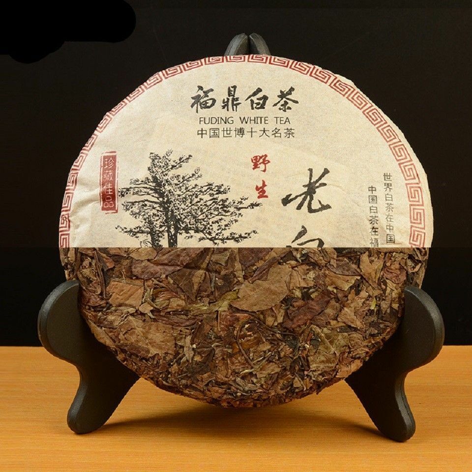 Fuding White Tea Cake 350g Organic Premium Aged Shou Mei Long Life Eyebrow Cake