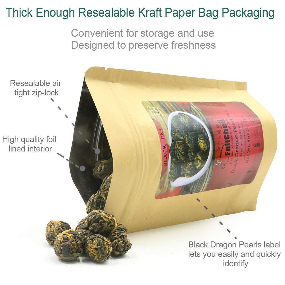 113g Special Yunnan Black Tea Organic  Black Dragon Pearl Tea