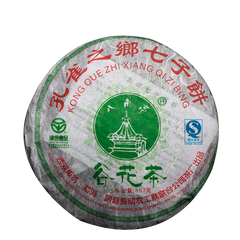Pu'er KONG QUE ZHI XIANG QI ZI BING 357g Bajiaoting Valley Flower Tea Raw