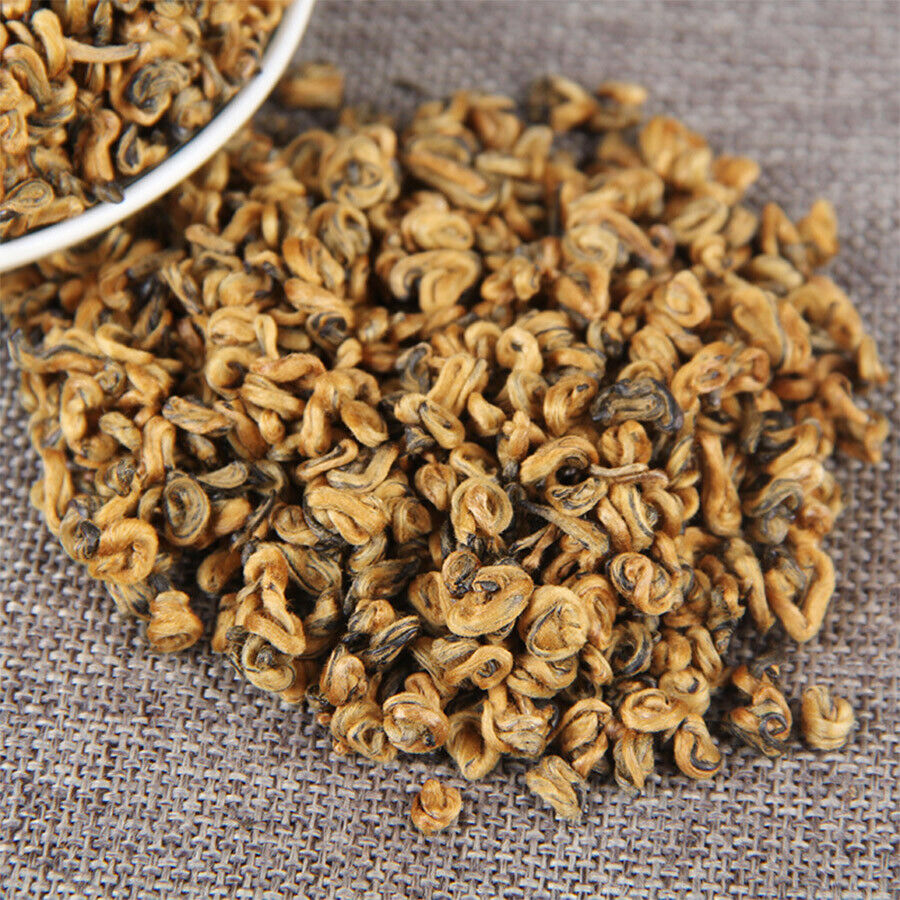HelloYoung Yunnan Fengqing DianHong Huang Jin Luo Loose Leaf Golden Dianhong Balck Tea