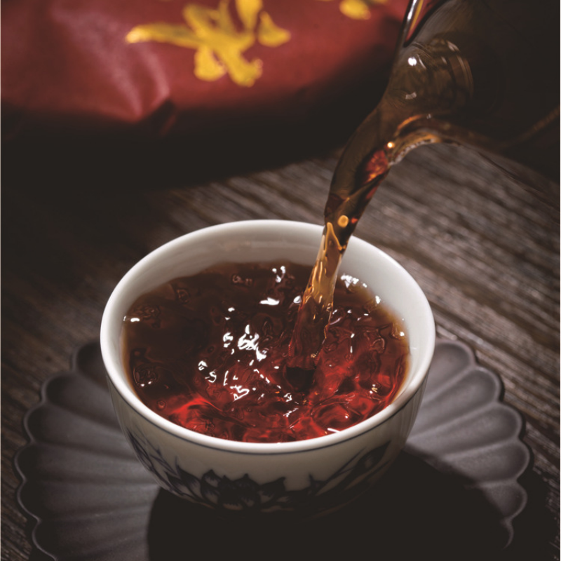 357g Yunnan Ripe Pu-erh Tea Green Tea Iceland Wuzhai Pu'er Tea Cooked Tea Cake