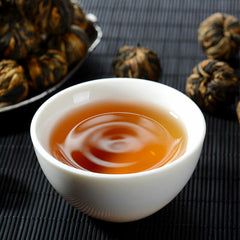 HelloYoung TeaSupreme Yunnan Black Tea Dianhong Dragon Pearl Dian Hong Ball Buds 250g Tin