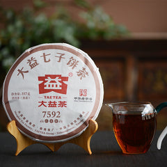 2019 TAETEA Puer Tea 357g Classic 7592 Dayi Puerh Ripe Yunnan Pu'er Tea Cake