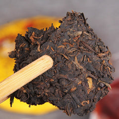 357g Golden Bud Ripe Puerh Tea Menghai Scent of Time Ripe Puer Tea