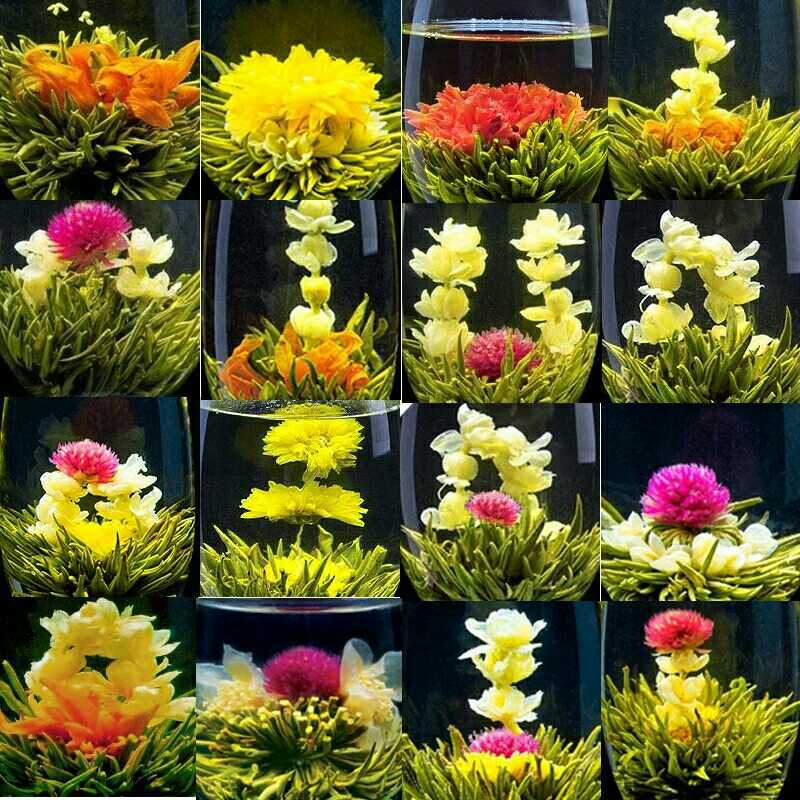 Blühende Tee Balls16 Arten Handgemachte Blühende Blume Tee Blühende Tee 130g