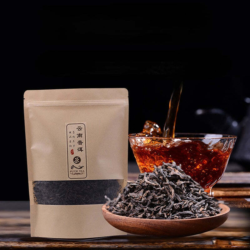500g Ripe Puerh Tea Yunnan Loose Leaf Pu-erh Cooked Tea Bag Package Pu'er Tea