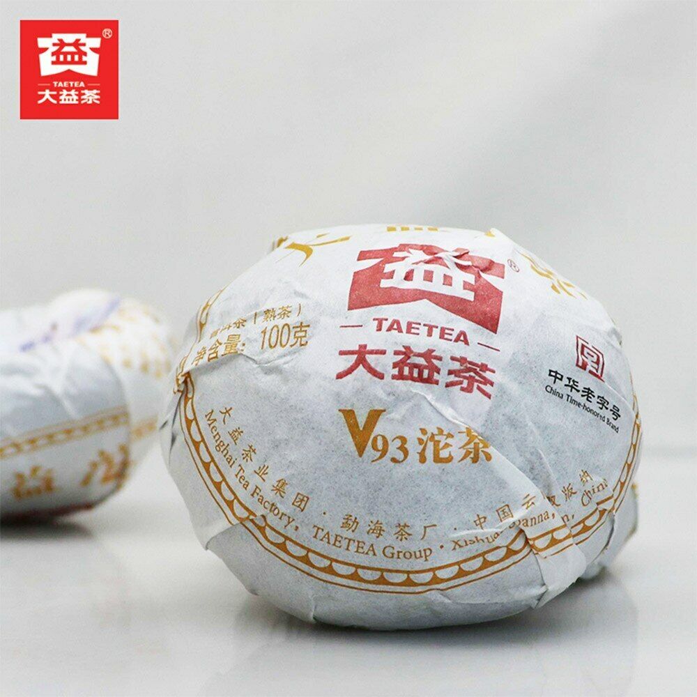 100g hinese Yunnan Ancient Tree Ripe Pu'er Tuo Tea TAETEA CV93 Pu'er Tuocha
