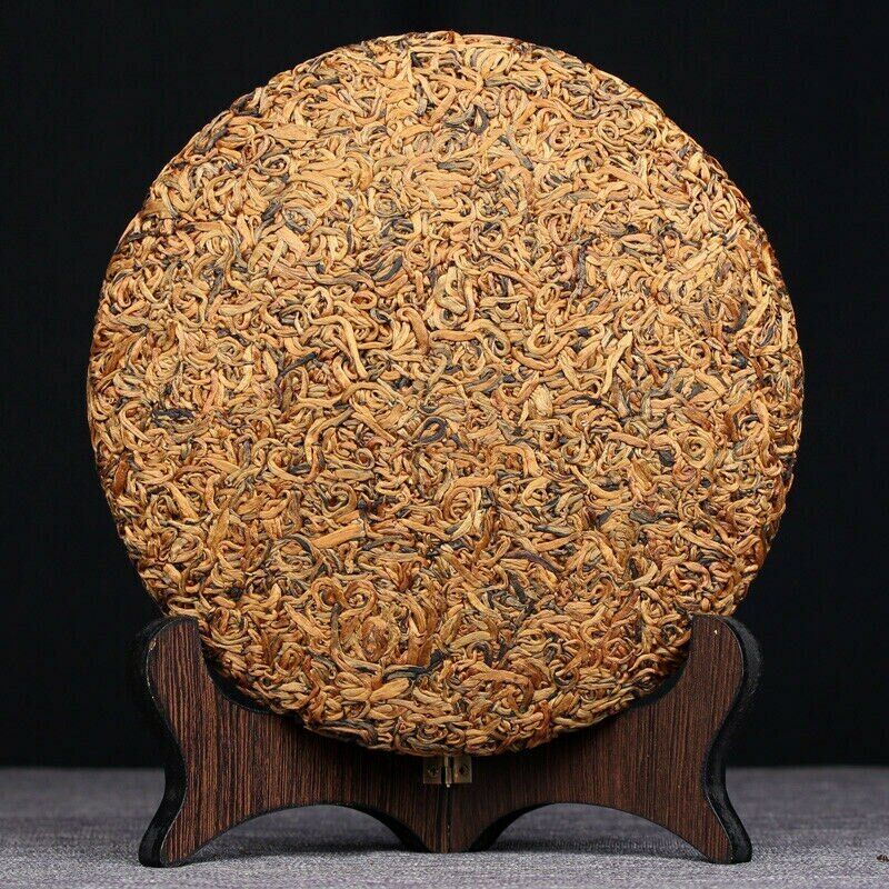 HelloYoung TeaSupreme Fengqing Golden Buds Honey Flavor Dian Hong Dianhong Cake Black Tea 357g