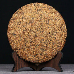 HelloYoung TeaSupreme Fengqing Golden Buds Honey Flavor Dian Hong Dianhong Cake Black Tea 357g