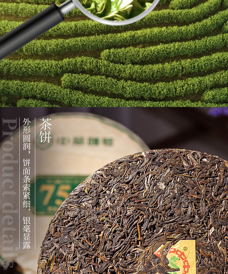 CHINATEA Brand Classic 7541 Pu-erh Tea Cake 2021 357g Zhongcha Raw Pu'er Puer