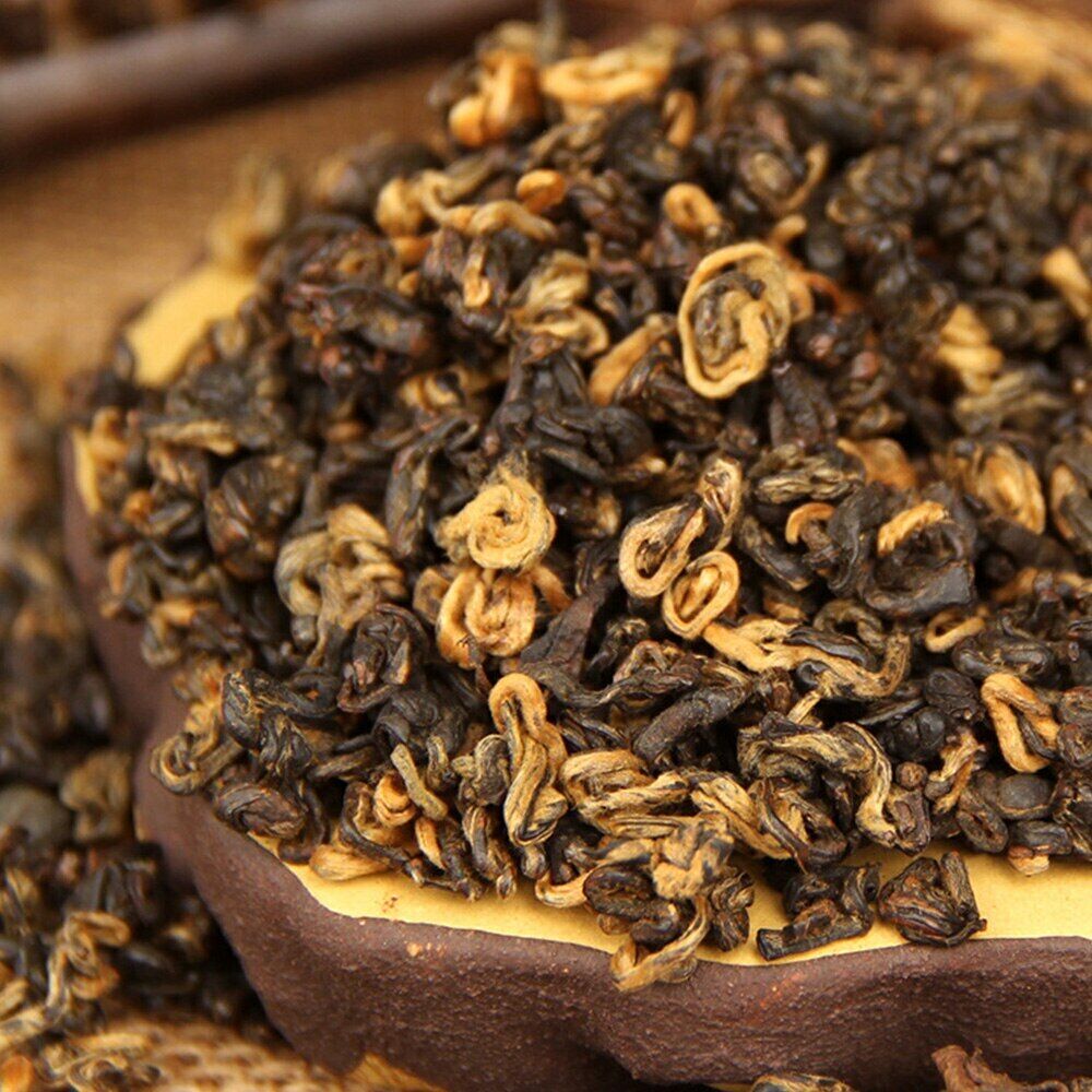 HelloYoung TeaYunnan One Bud One Leaf Dianhong Red Spiral Black Tea Red Tea 150g/5.29oz