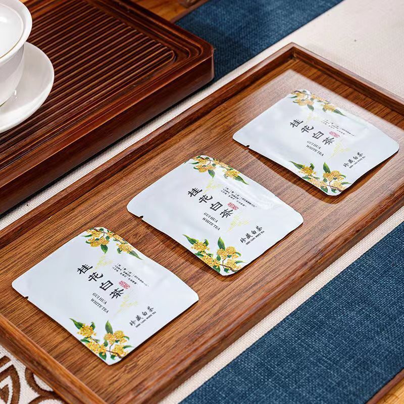 30Pcs Fuding White Tea Small Brick High Mountain Osmanthus Fragrans White Tea