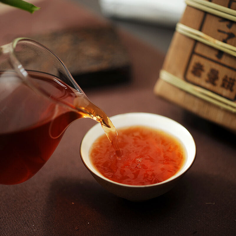 PU'ER TEA Lao Man E Pu-erh Tea Brick 500g Ripe Puer Traditional Pu'er Tea