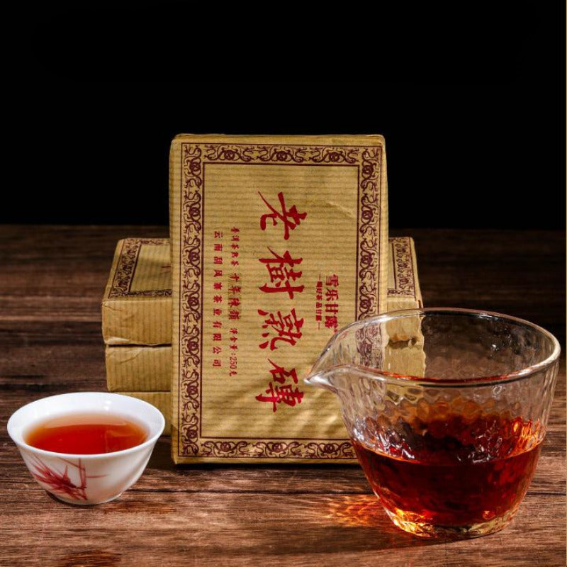 1000g Yunnan Ripe Puerh Brick Tea 10 Years Aged Pu-erh Cooked Tea Old Pu'er Tea