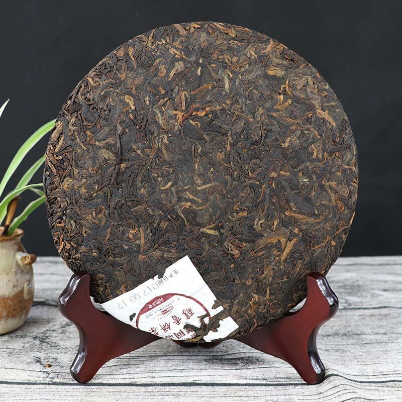 357g Lao Tong Zhi Ripe Puer Chun Xiang Tea Cake Batch 171 Top-grade Pu Er Tea