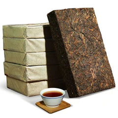 Puerh Ripe Tea Yunnan Menghai Pu-erh Cooked Tea Brick Old Pu'er Black Tea 250g