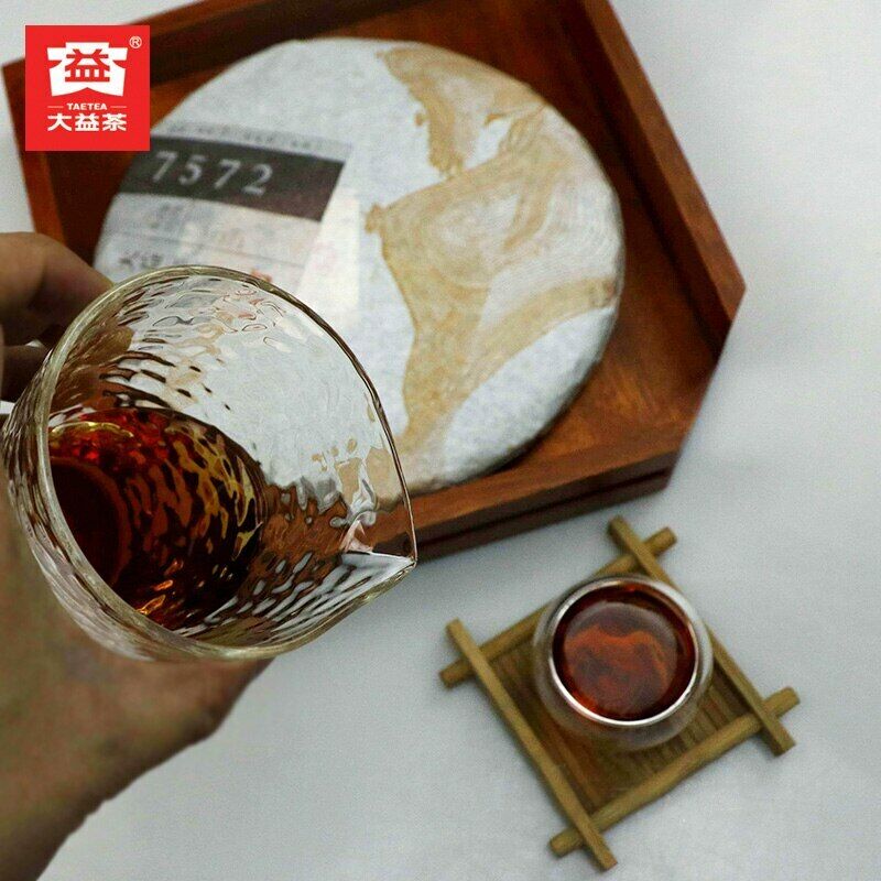 HelloYoung 100% Authentic Ripe Puerh Tea Health Care 357g TAETEA Dayi 7572 Shu Puer Chinese