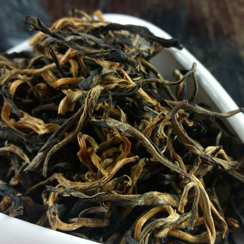 HelloYoung TeaDian Hong Famous Yunnan Black Tea Dianhong Imported-China Bag Package 100g