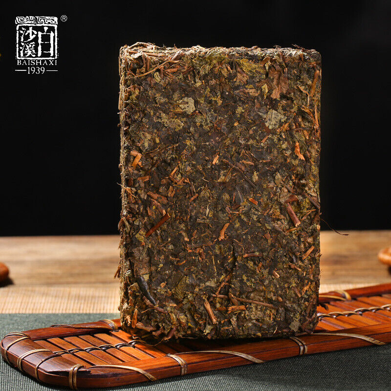 300g HEICHA Anhua Baishaxi Dark Tea with Gold Flower Dark Tea Fu Cha Fu Brick
