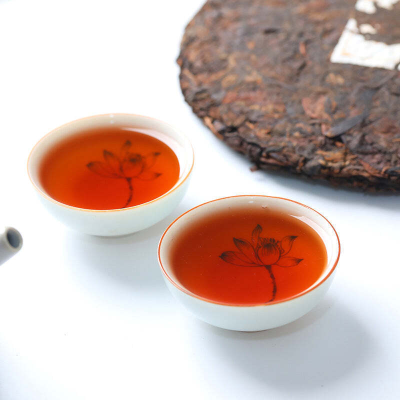 357g Yunnan Puerh Cooked Tea Yiwu Ripe Pu-erh Tea Cake Premium Pu'er Black Tea