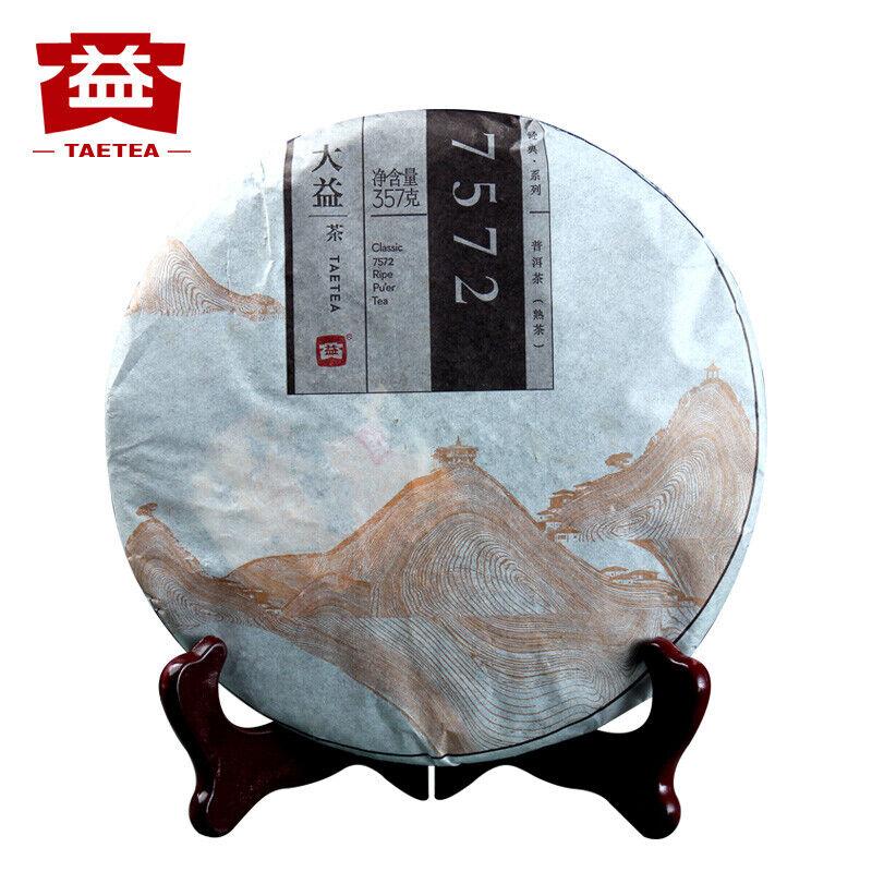 Classic 7572 Ripe Pu'er Tea Menghai Dayi Puer Tea Cake  TAETEA Pu-erh 357g