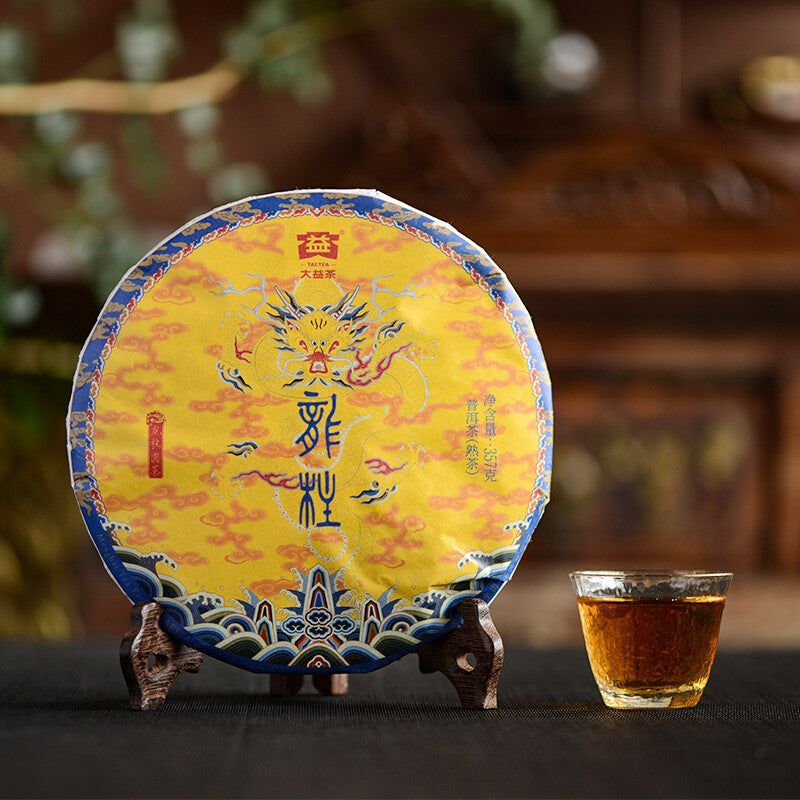 Dragon Pole * TAETEA Menghai Dayi Pu-erh Tea Ripe Puer Shu Cake 357g 2101