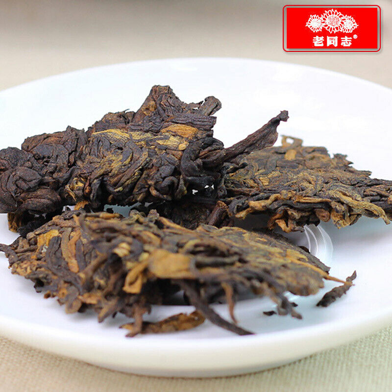357g Lao Tong Zhi Ripe Puer Chun Xiang Tea Cake Batch 171 Top-grade Pu Er Tea