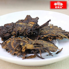 357g Lao Tong Zhi Ripe Puer Chun Xiang Tea Cake Batch 171 Top-grade Pu Er Tea