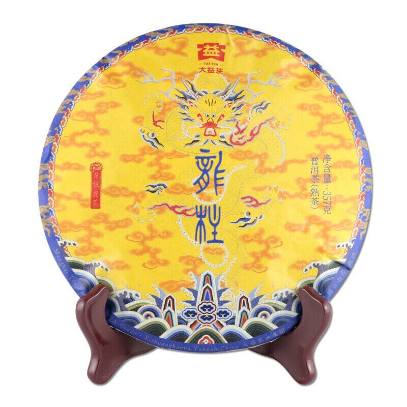 Dragon Pole * TAETEA Menghai Dayi Pu-erh Tea Ripe Puer Shu Cake 357g 2101
