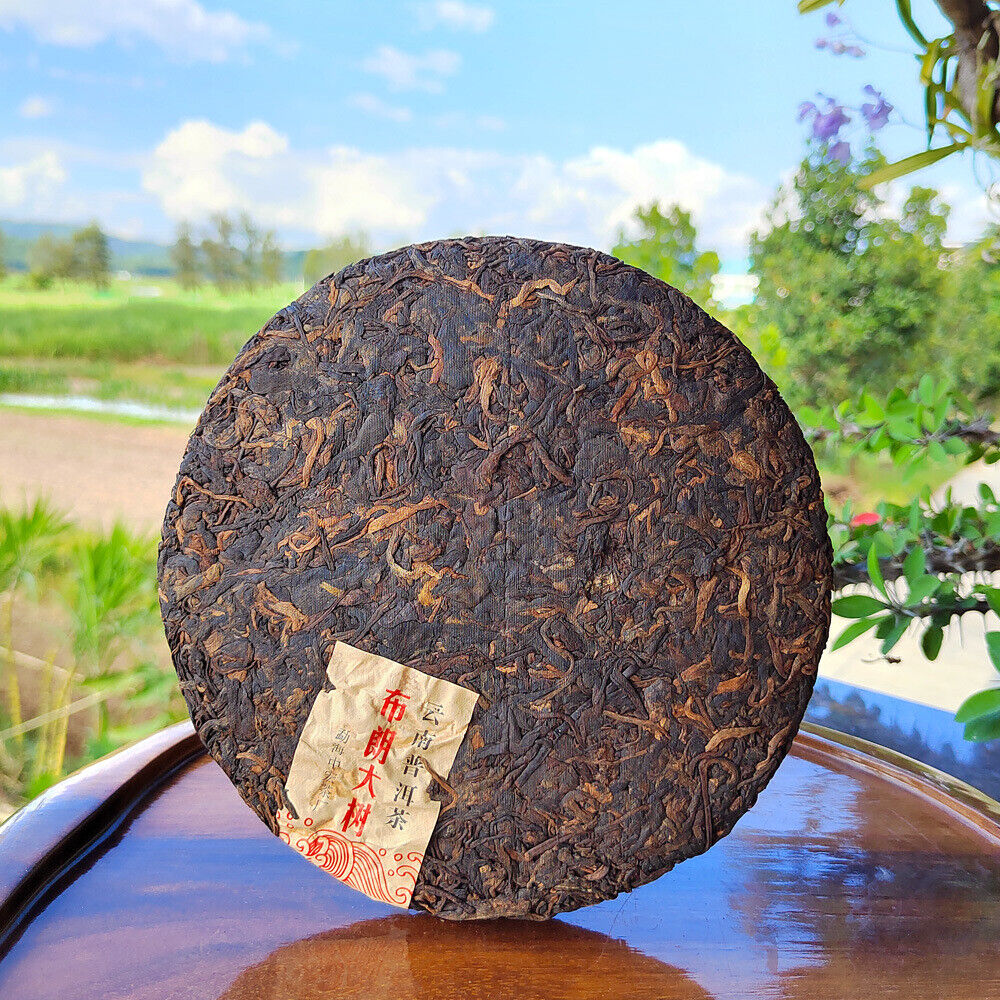 357g Yunnan Old Tree Pu-erh Ripe Tea Cake Bulang Mountain Cooked Pu-erh Tea