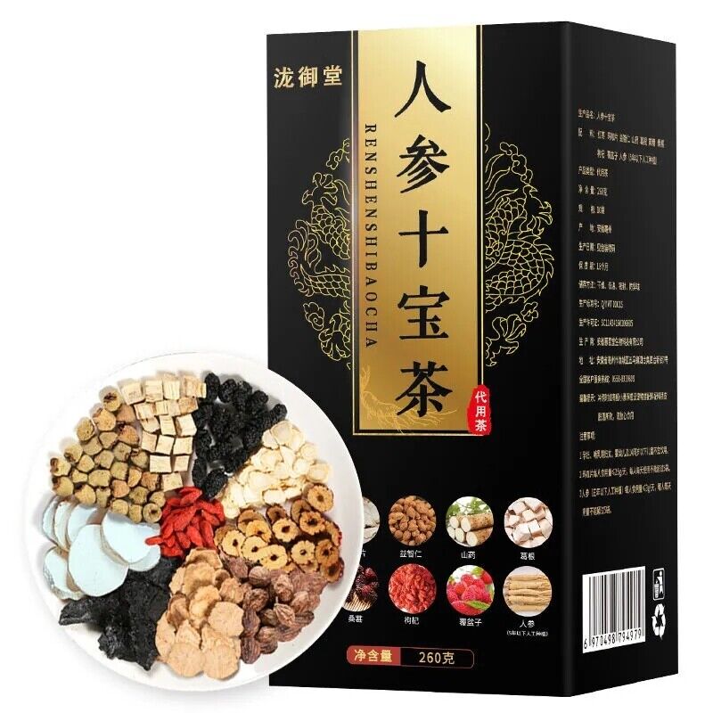 260g Top Ginseng Maca Sangshen Huangjing Wolfberry Maulbeere Jujube Tee