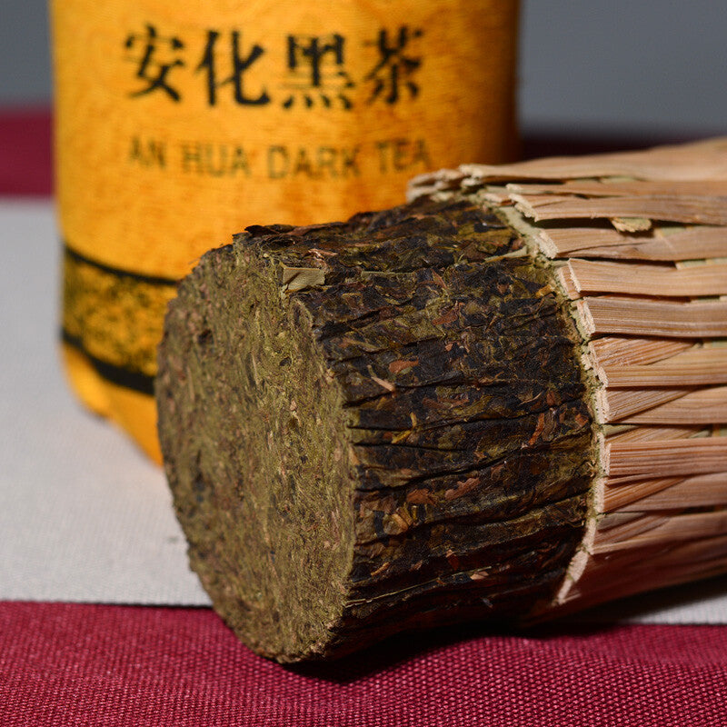 362.5g Hei Cha In Bamboo Basket  Anhua Shi Liang Tea Ten Tael Hua Juan Dark Tea