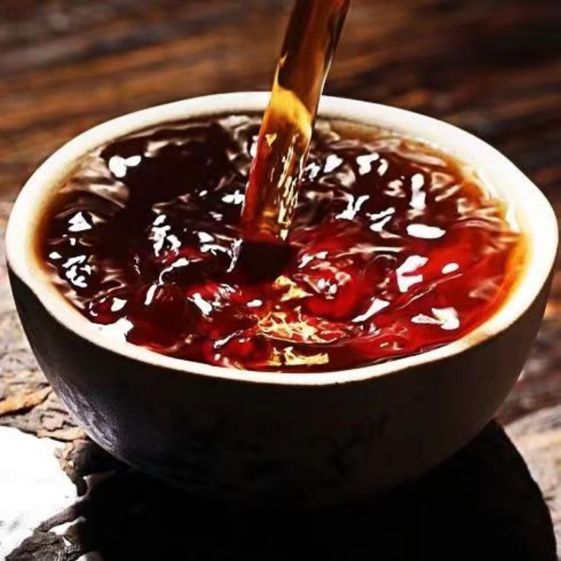 357g Yunnan Cooked Pu-erh Tea Bulang Palace Pu'er Ripe Tea Cake Pu-erh Tea