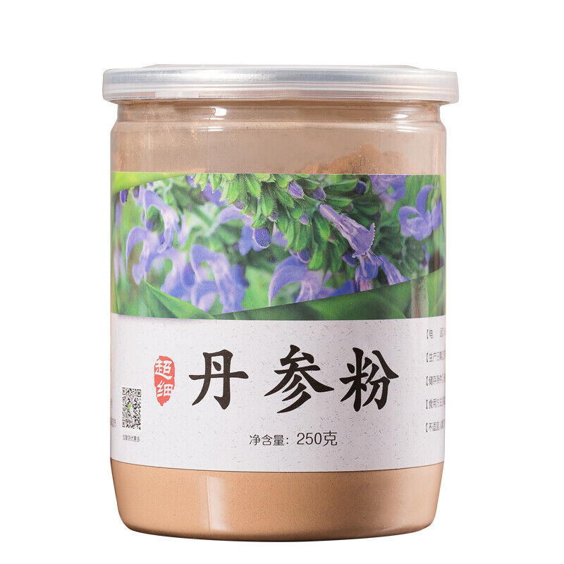 Organic Wild Danshen Dan Shen Root Powder Salvia Miltiorrhiza Red Sage Herb 250g