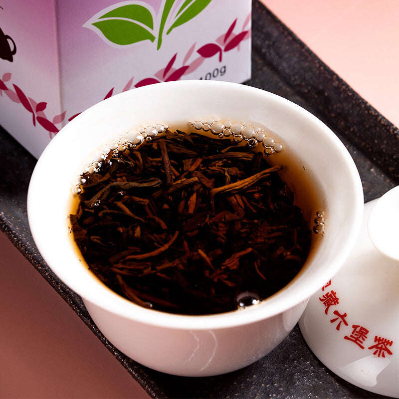 Liu Bao Hei Cha Dark Tea Loose 100g CHINATEA Brand Purple Box Lao Ba Zhong Cha
