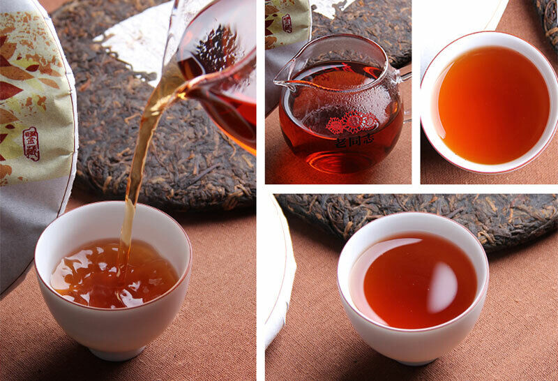 Hu Po Chun Amber * 2017 Haiwan Old Comerade Puer Tea Cake Ripe Pu-erh Shu 357g